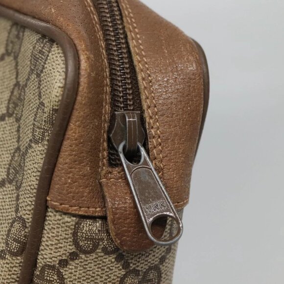 GUCCI GG Supreme Web Sherry Line Bag PVC Beige Brown - Picture 8 of 16